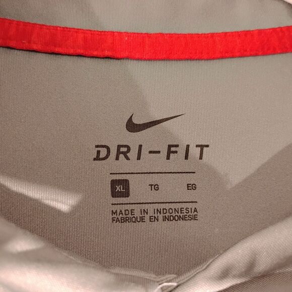 Ohio State Buckeyes Nike polo shirt mens XL Xlarge gray stripe golf football - Picture 7 of 10